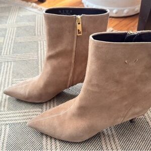 Franco Sarto Tan Suede Ankle Booties